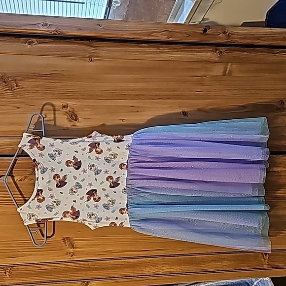 Girls Frozen 2 Tutu Dress Size 10/12 GUC - Picture 4 of 4